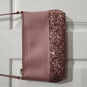 Kate Spade Greta Court Ramsey Glitter Crossbody Bag Pink